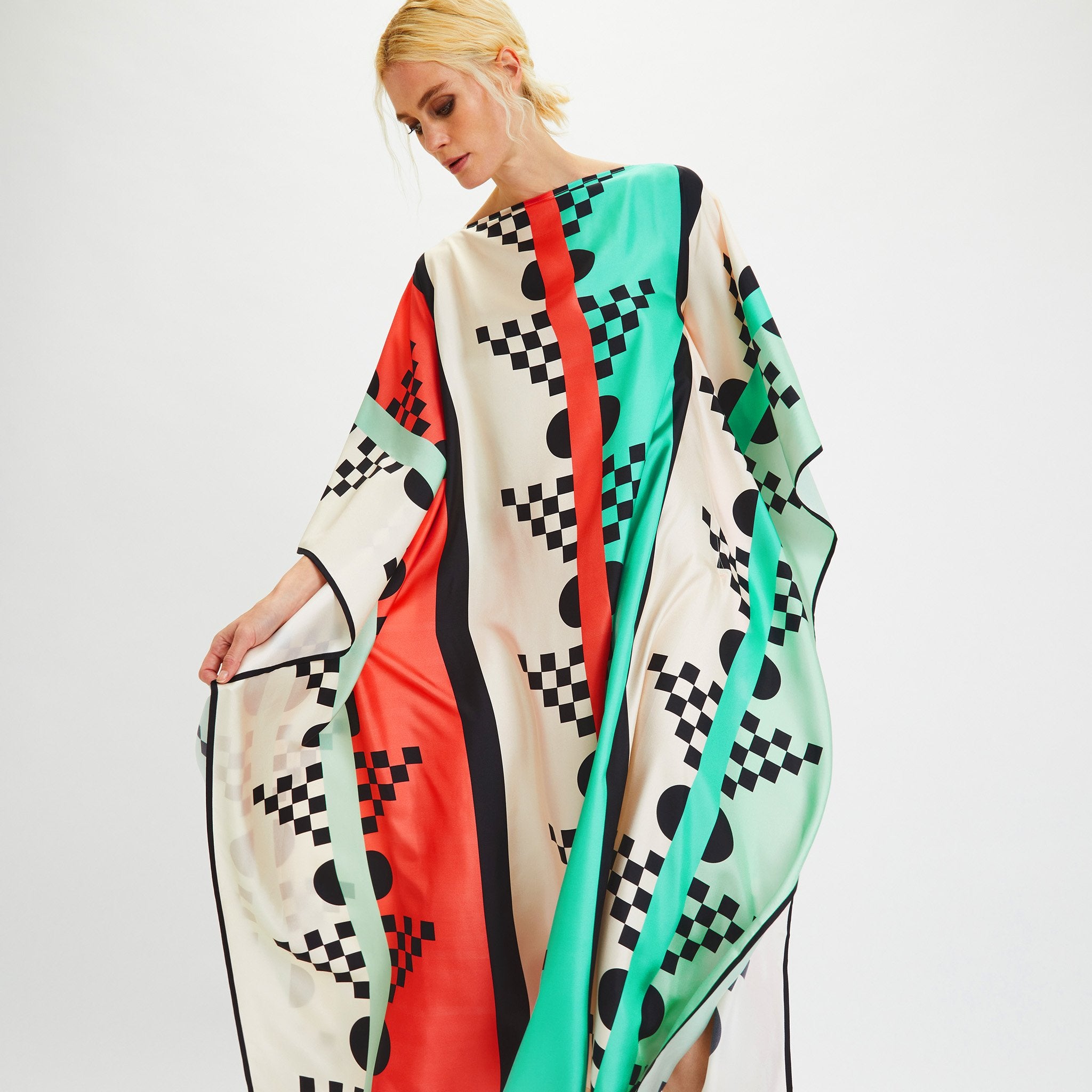 Long Soft Satin Silk Kaftan – Lightweight and Comfortable Caftan For Women's