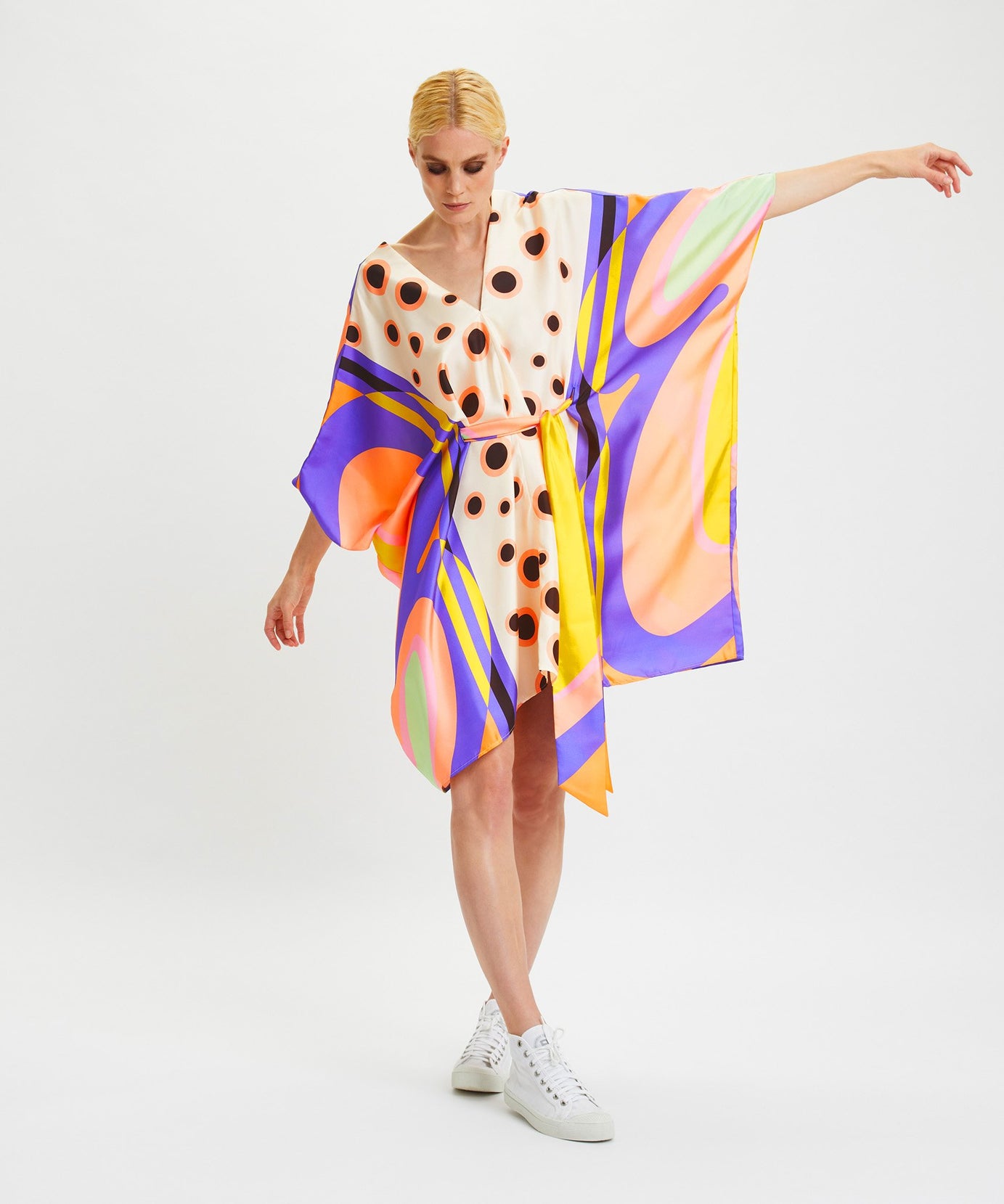 Stylish Soft Satin Silk Kaftan, Casual Wear Kaftan For Women's