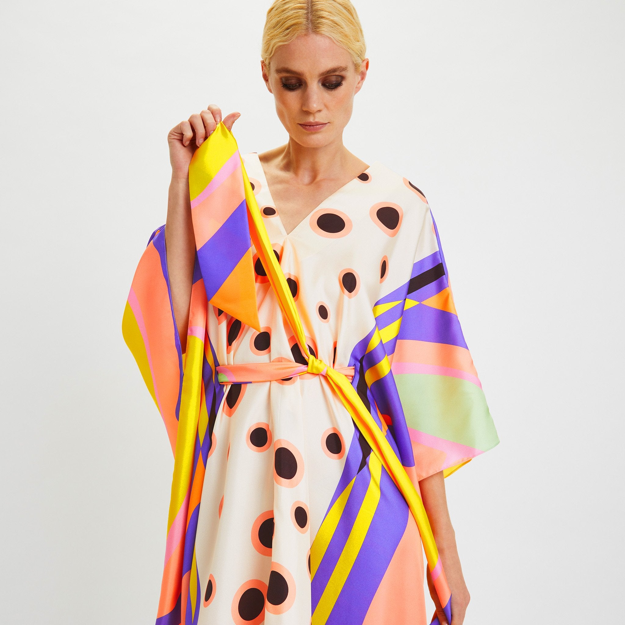 Stylish Soft Satin Silk Kaftan, Casual Wear Kaftan For Women's