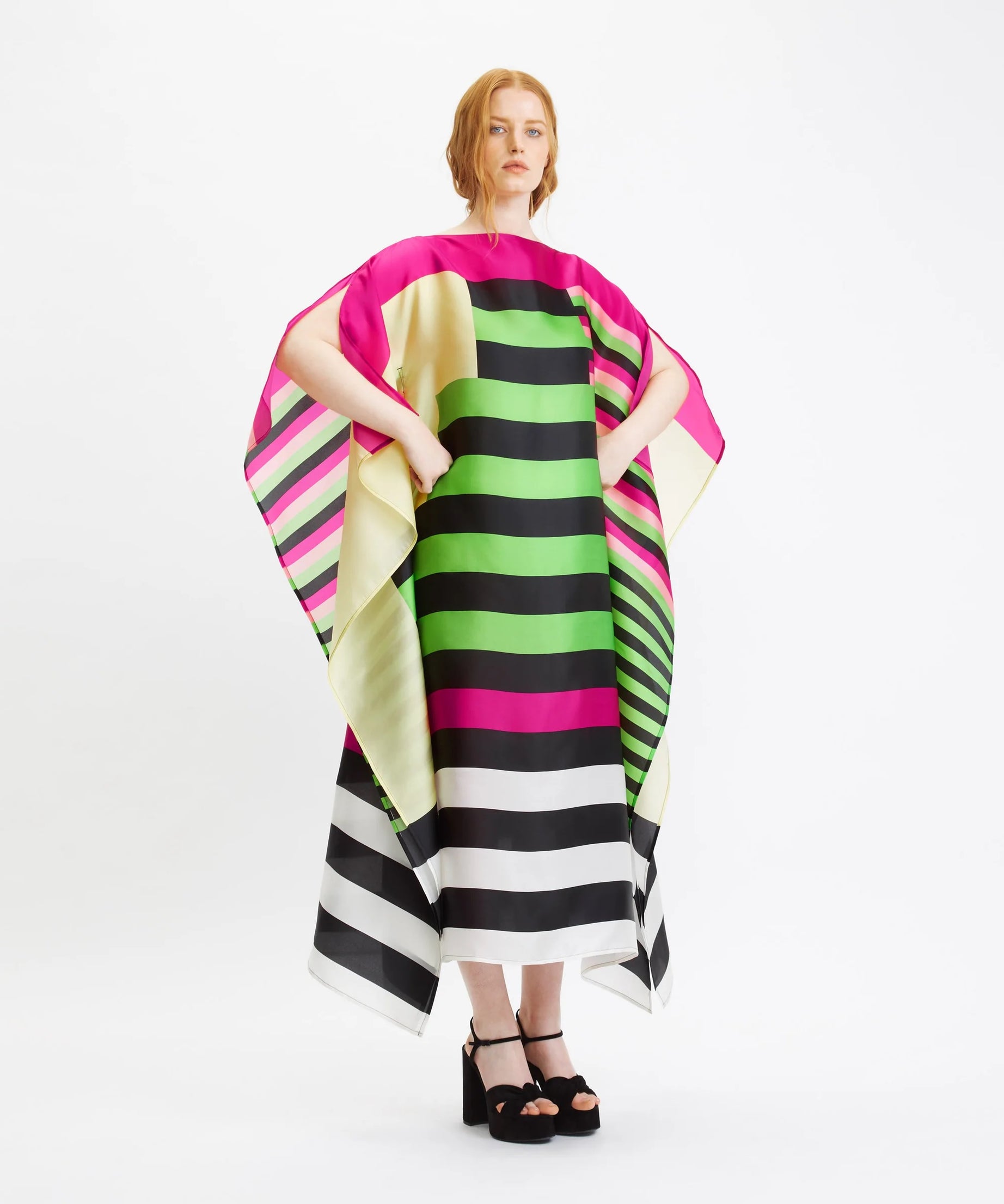 Premium Organza Silk Kaftan - Flowy, Lightweight, Caftan For Women's
