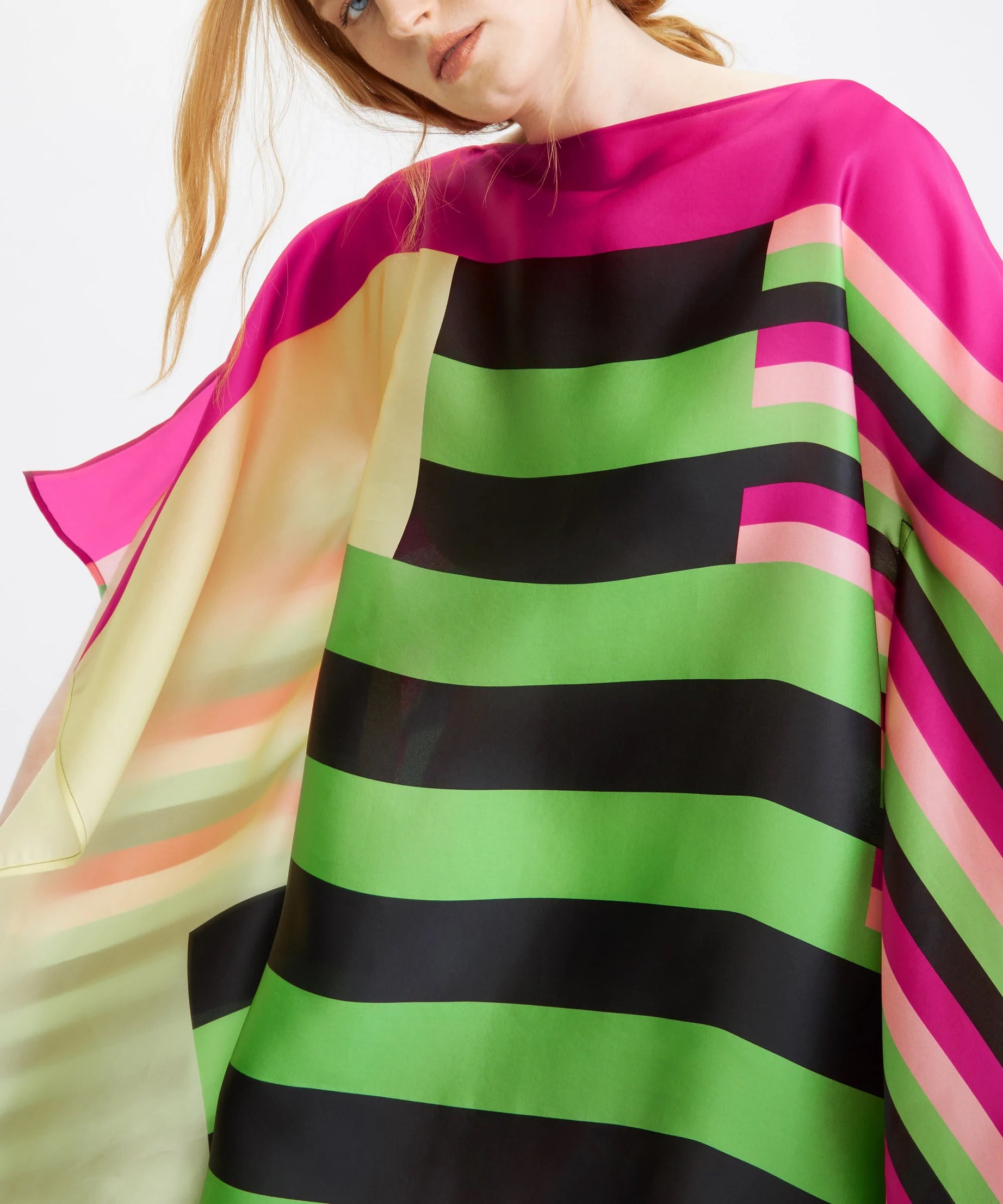 Premium Organza Silk Kaftan - Flowy, Lightweight, Caftan For Women's