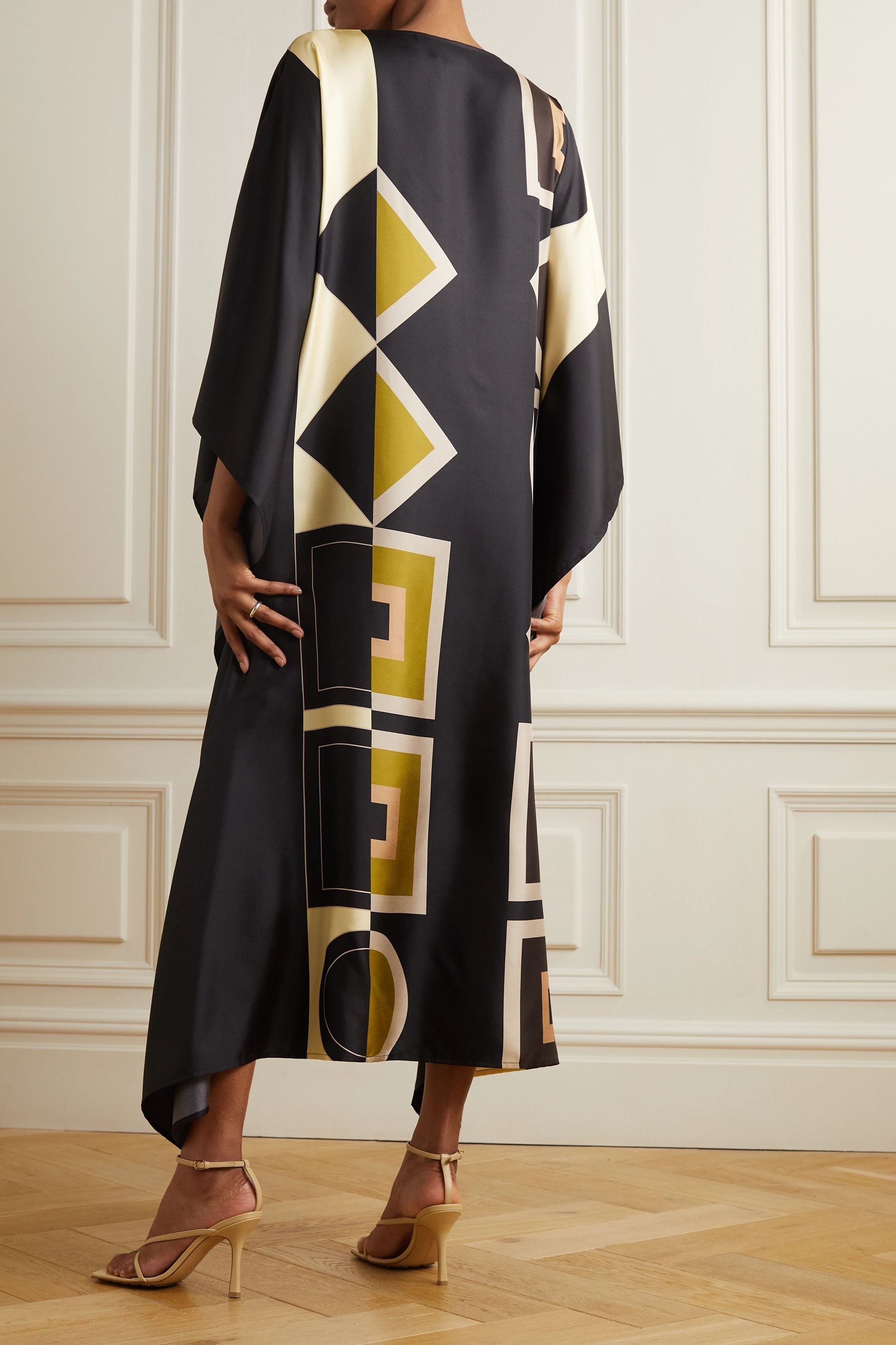 Glamorous Satin Silk Kaftan Gown – Perfect for Evening Wear Caftan For Women's