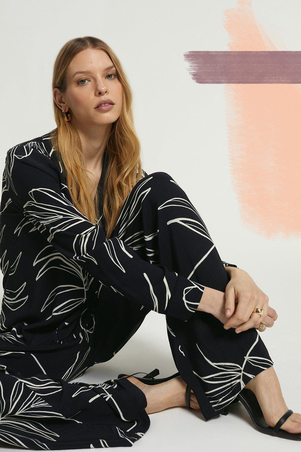 Korean BSY Digital Printed Casual Wear Co-ord Set