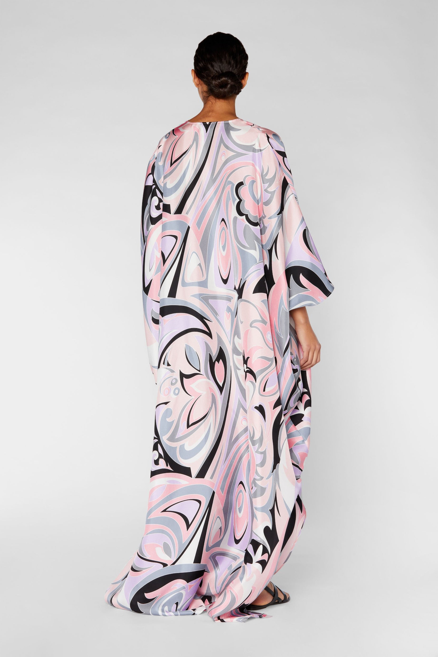 Silky Satin Kaftan For Women's Boho Kaftan Maxi Dress