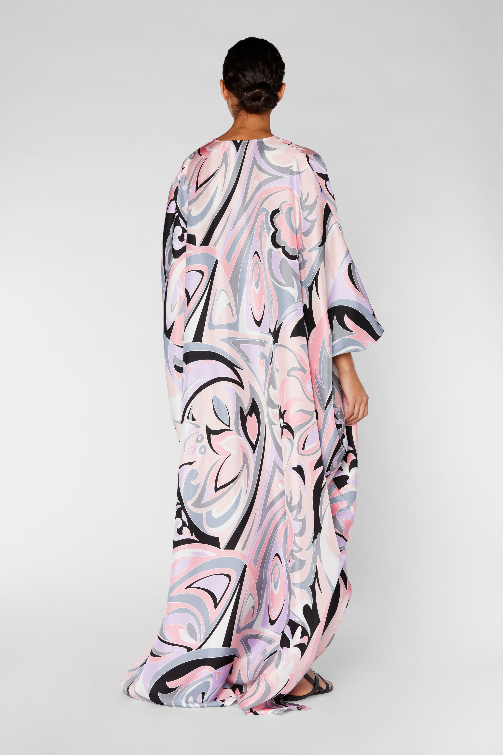 Silky Satin Kaftan For Women's Boho Kaftan Maxi Dress