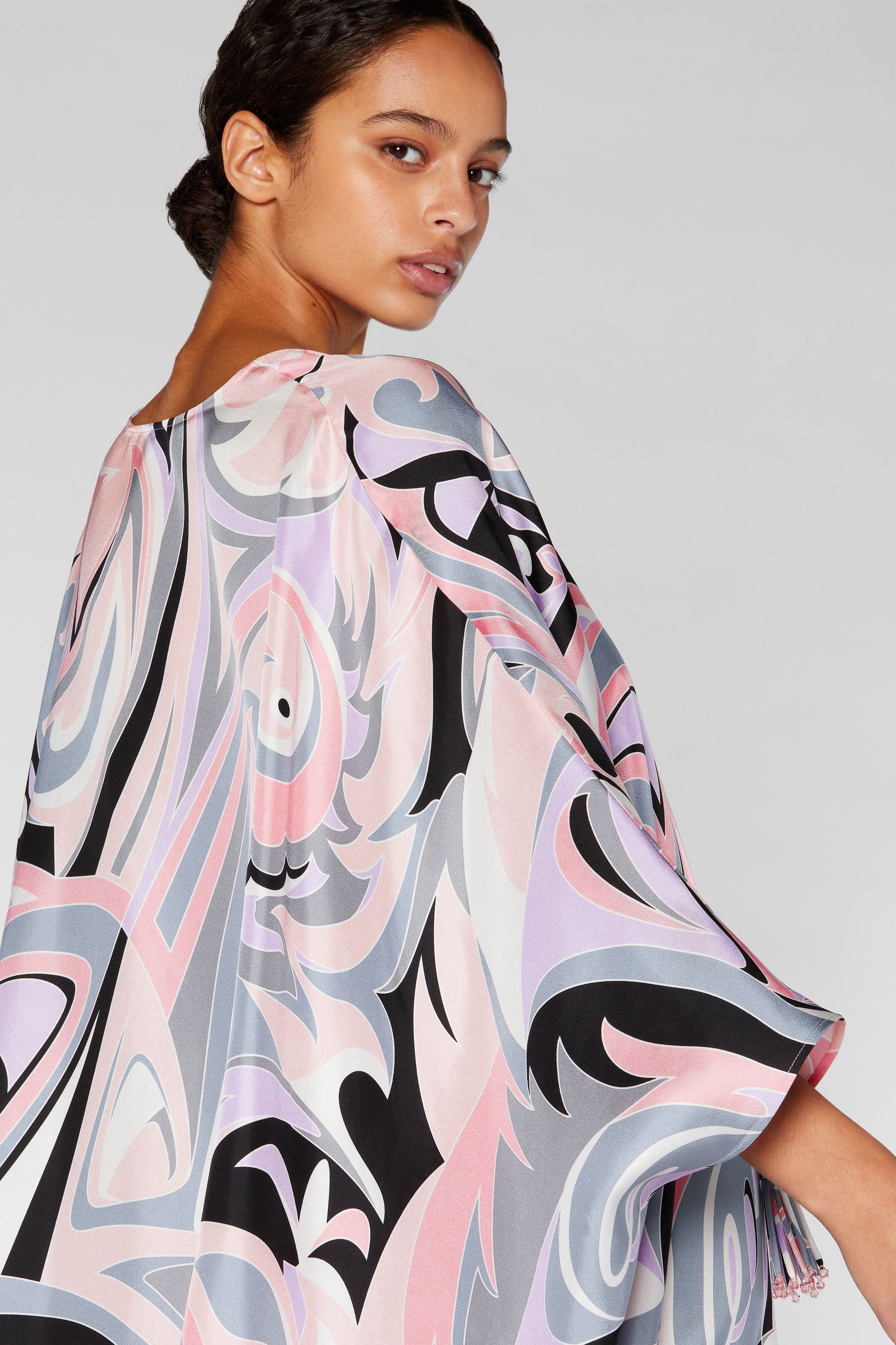 Silky Satin Kaftan For Women's Boho Kaftan Maxi Dress