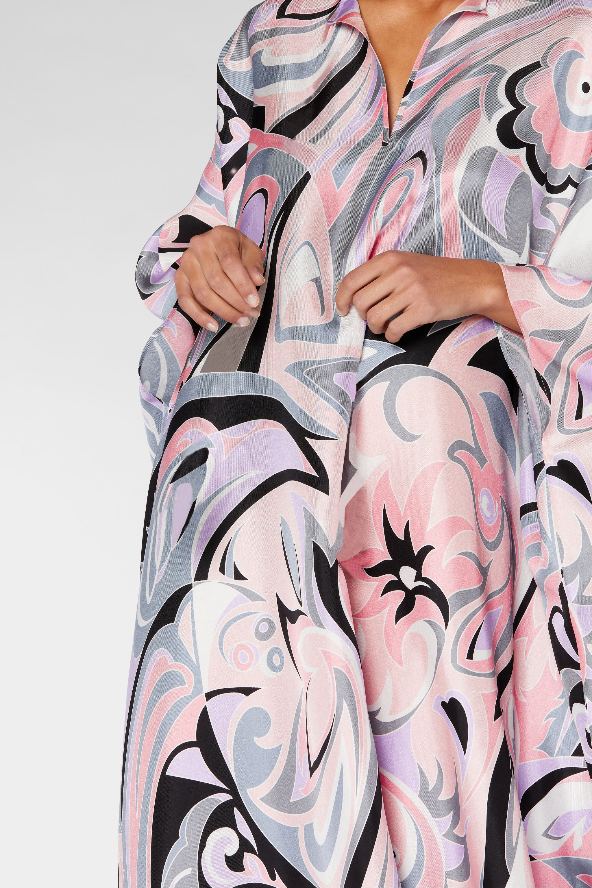Silky Satin Kaftan For Women's Boho Kaftan Maxi Dress