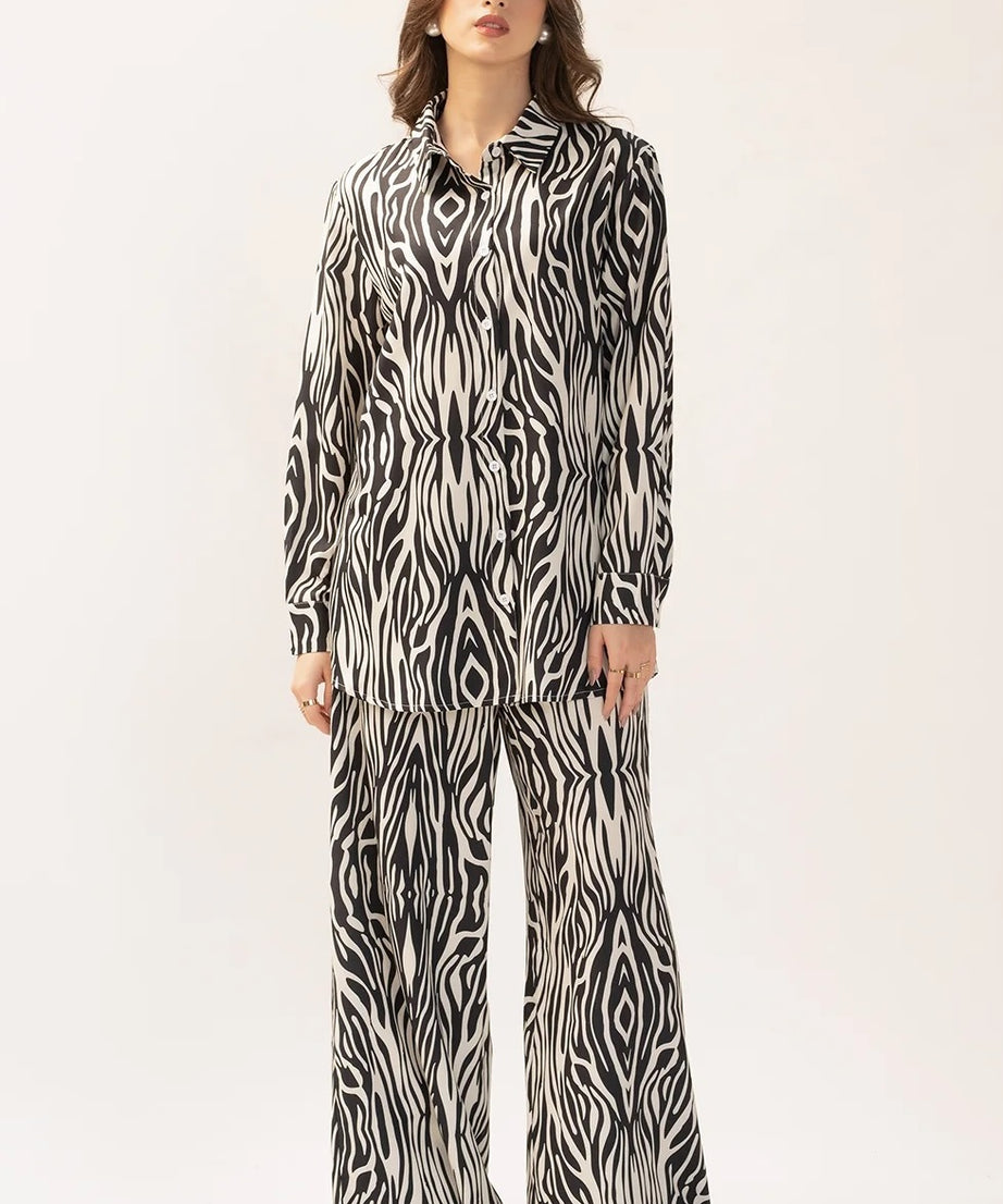 Casual Printed Korean BSY Co-ord Set For Women's