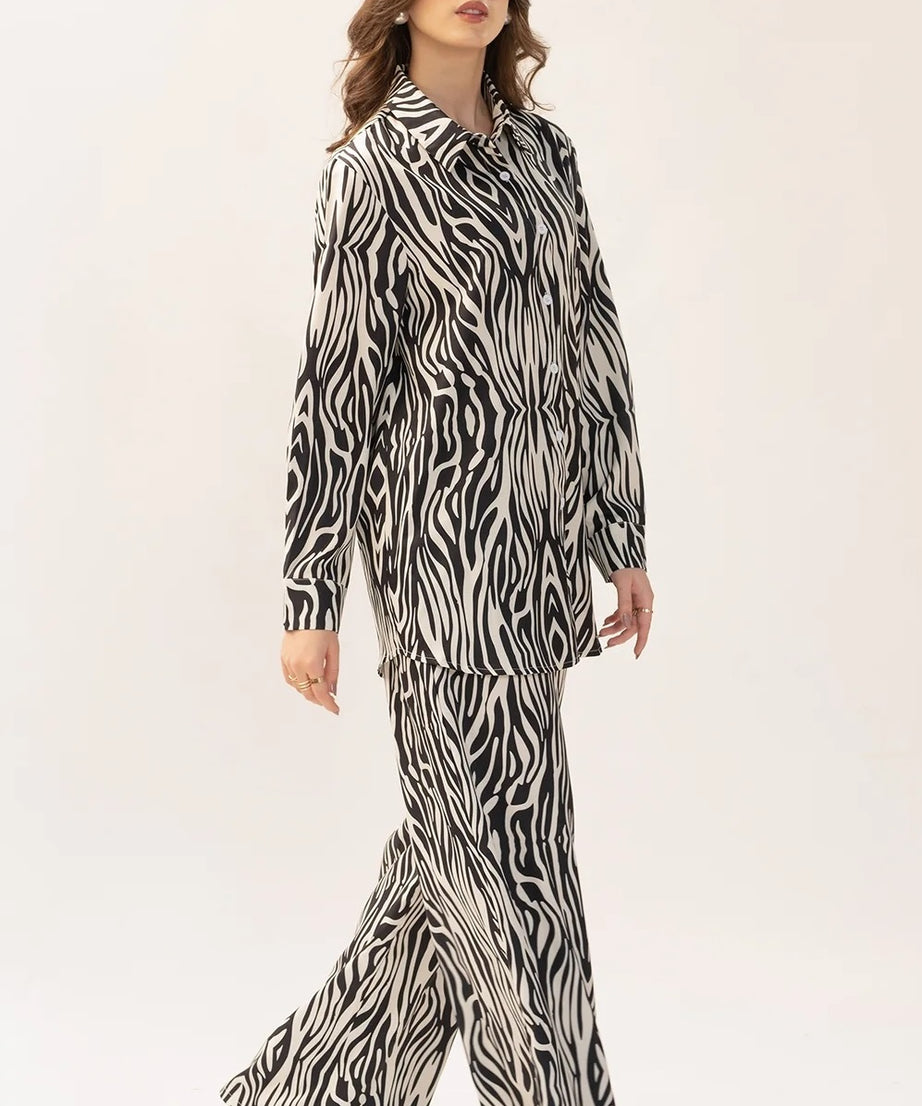 Casual Printed Korean BSY Co-ord Set For Women's