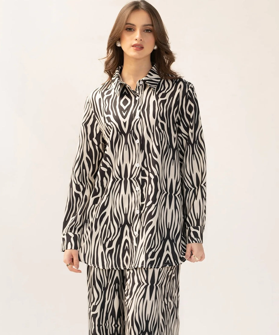 Casual Printed Korean BSY Co-ord Set For Women's