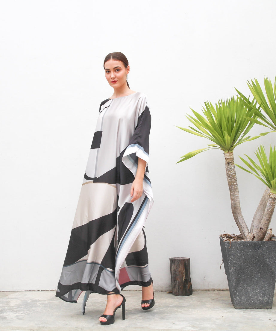Women's Satin Silk Kaftan - Lightweight and Comfortable Caftan For Women's