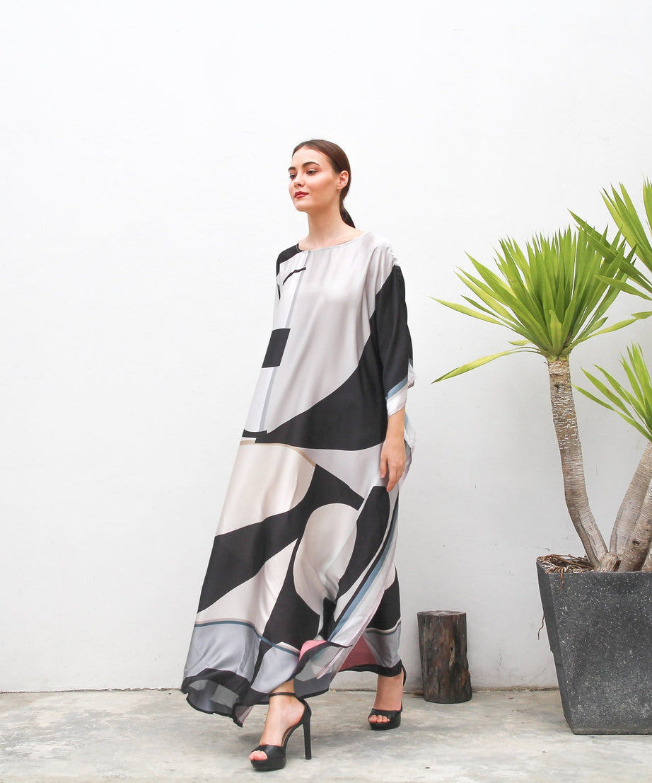 Women's Satin Silk Kaftan - Lightweight and Comfortable Caftan For Women's