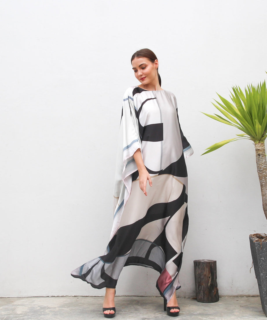 Women's Satin Silk Kaftan - Lightweight and Comfortable Caftan For Women's