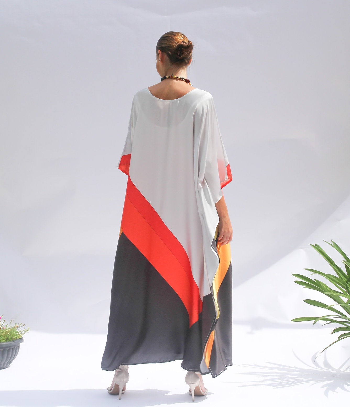 Elegant Satin Silk Kaftan, Perfect for Evening & Resort Wear Caftan For Women's