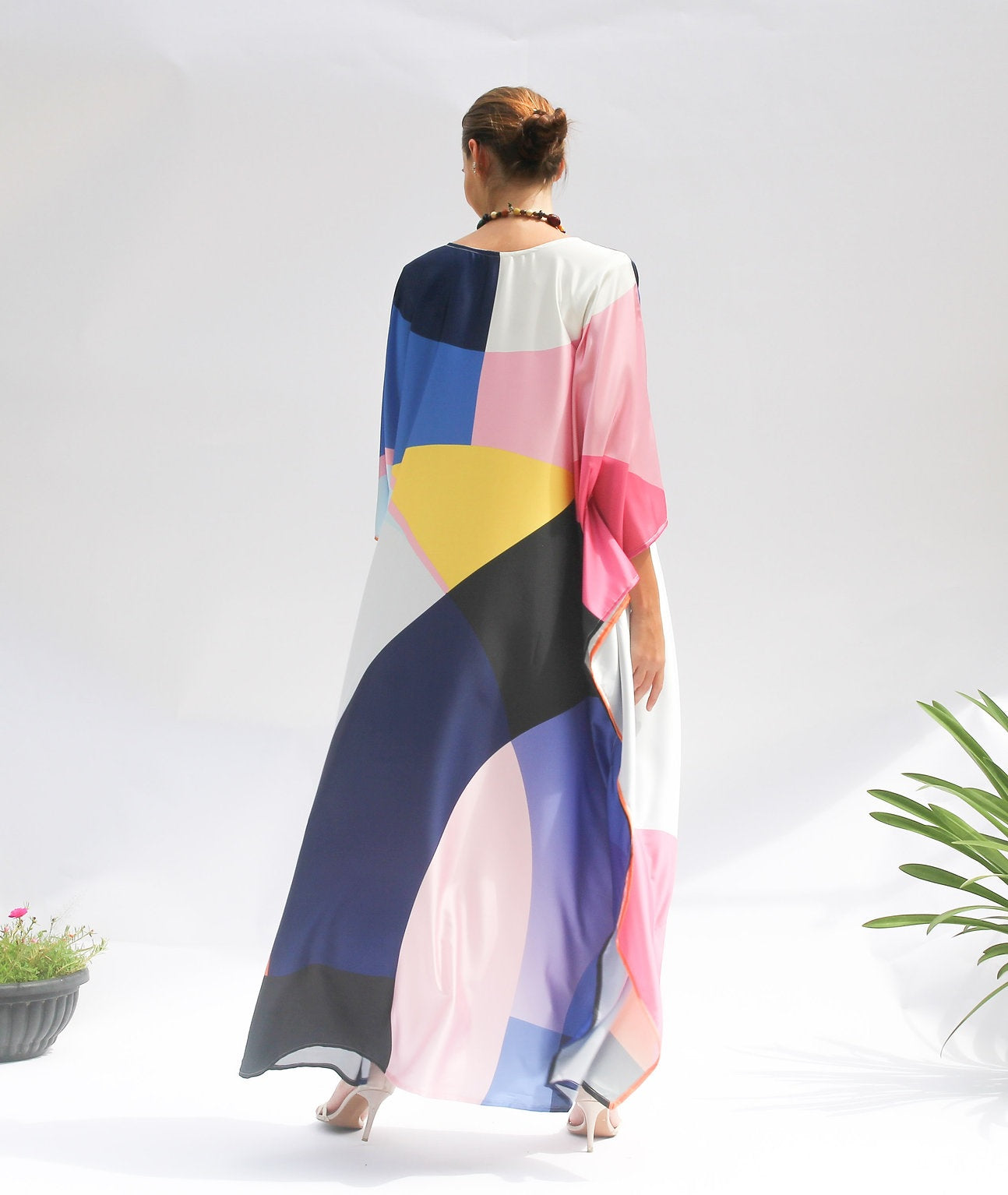 Lightweight Satin Silk Kaftan – Perfect for Summer Events Women's Caftan