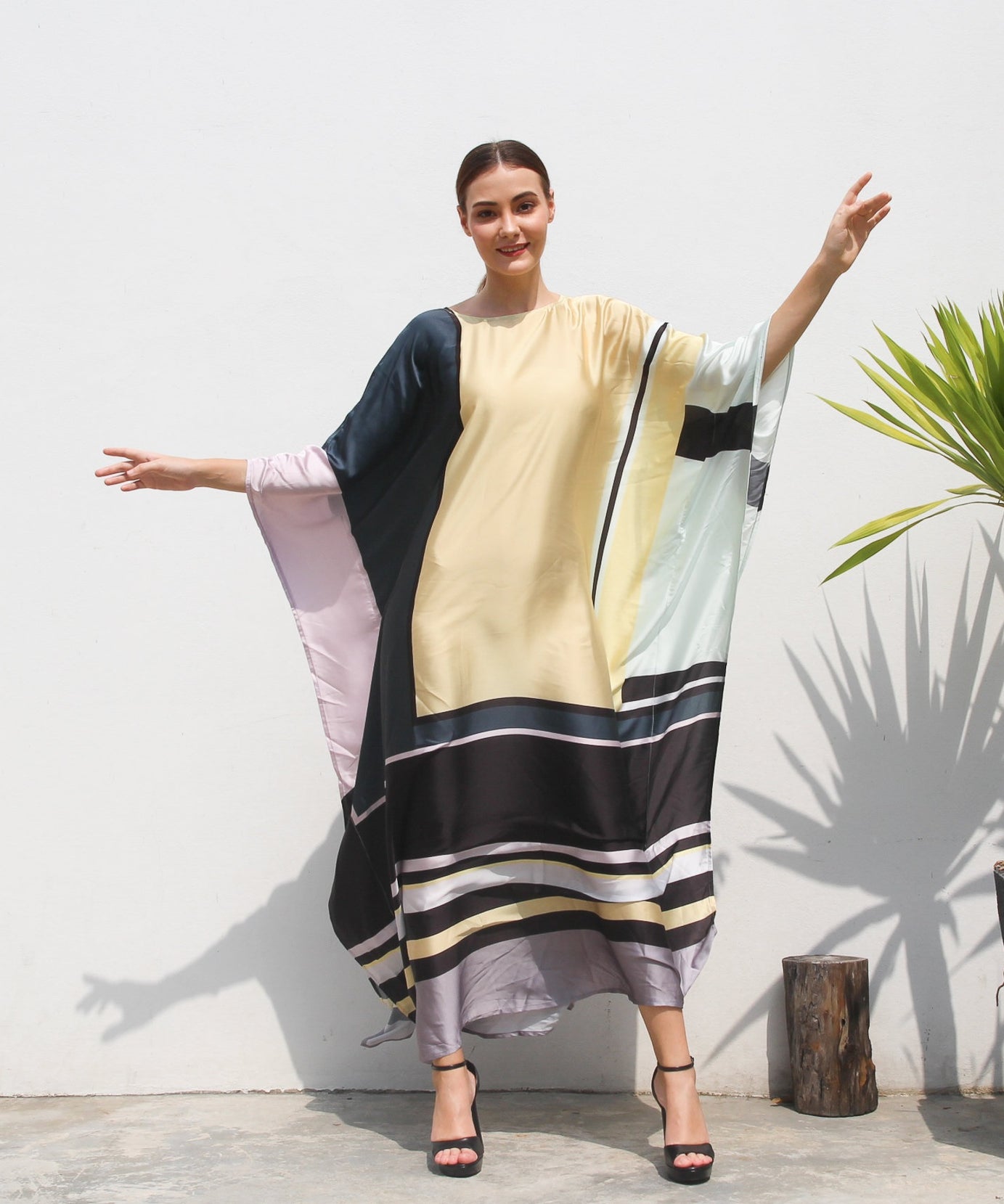 Luxurious Satin Silk Kaftan - Soft, Elegant, and Comfortable Caftan For Women's