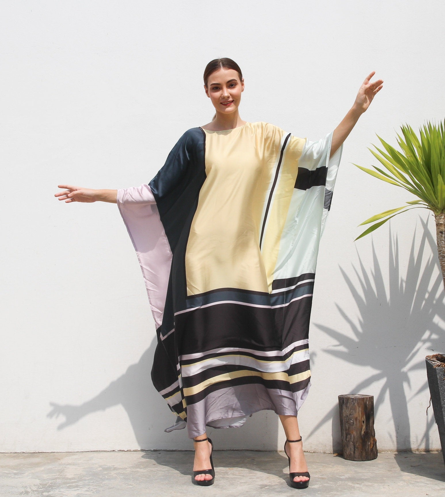 Luxurious Satin Silk Kaftan - Soft, Elegant, and Comfortable Caftan For Women's