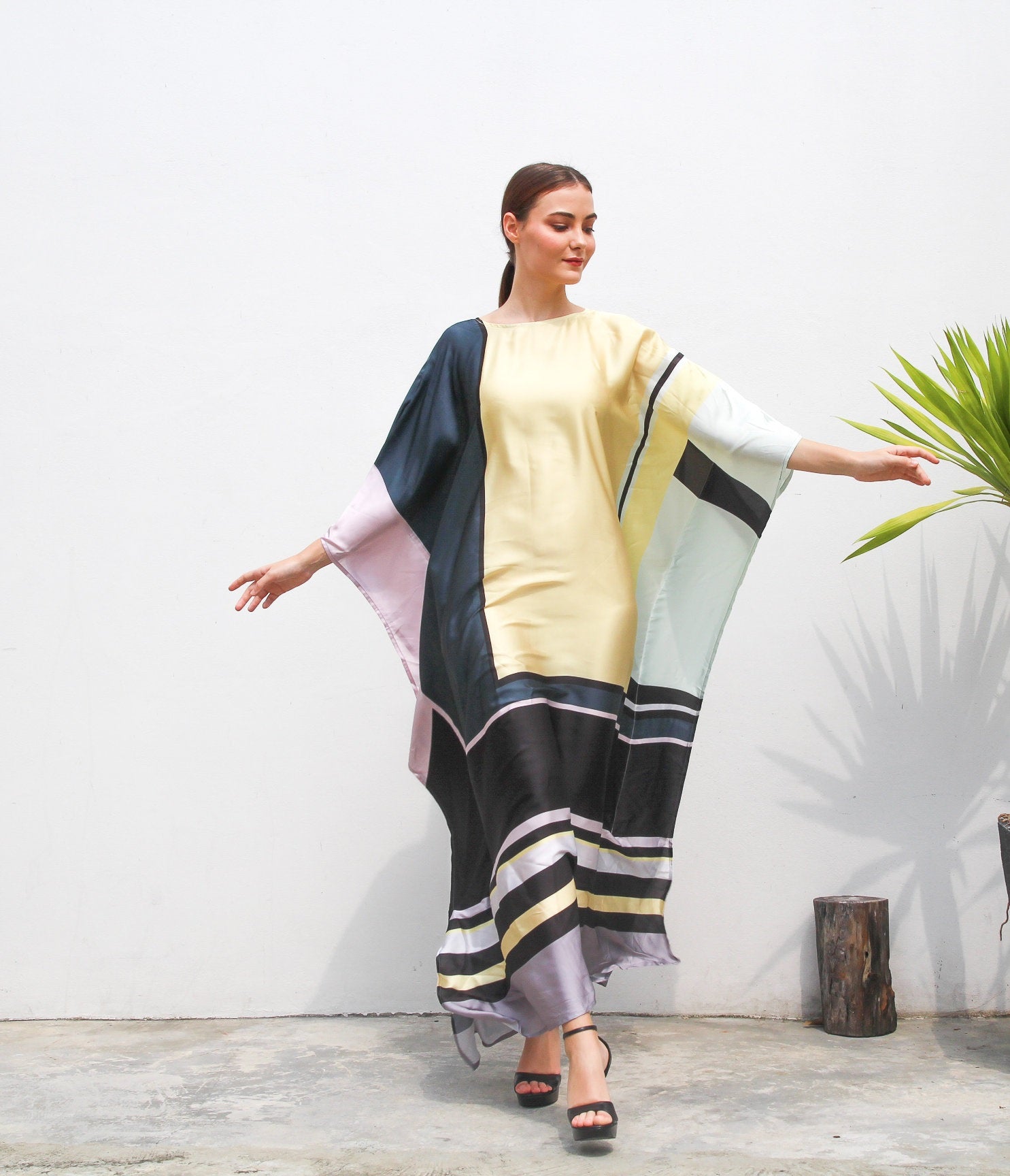 Luxurious Satin Silk Kaftan - Soft, Elegant, and Comfortable Caftan For Women's