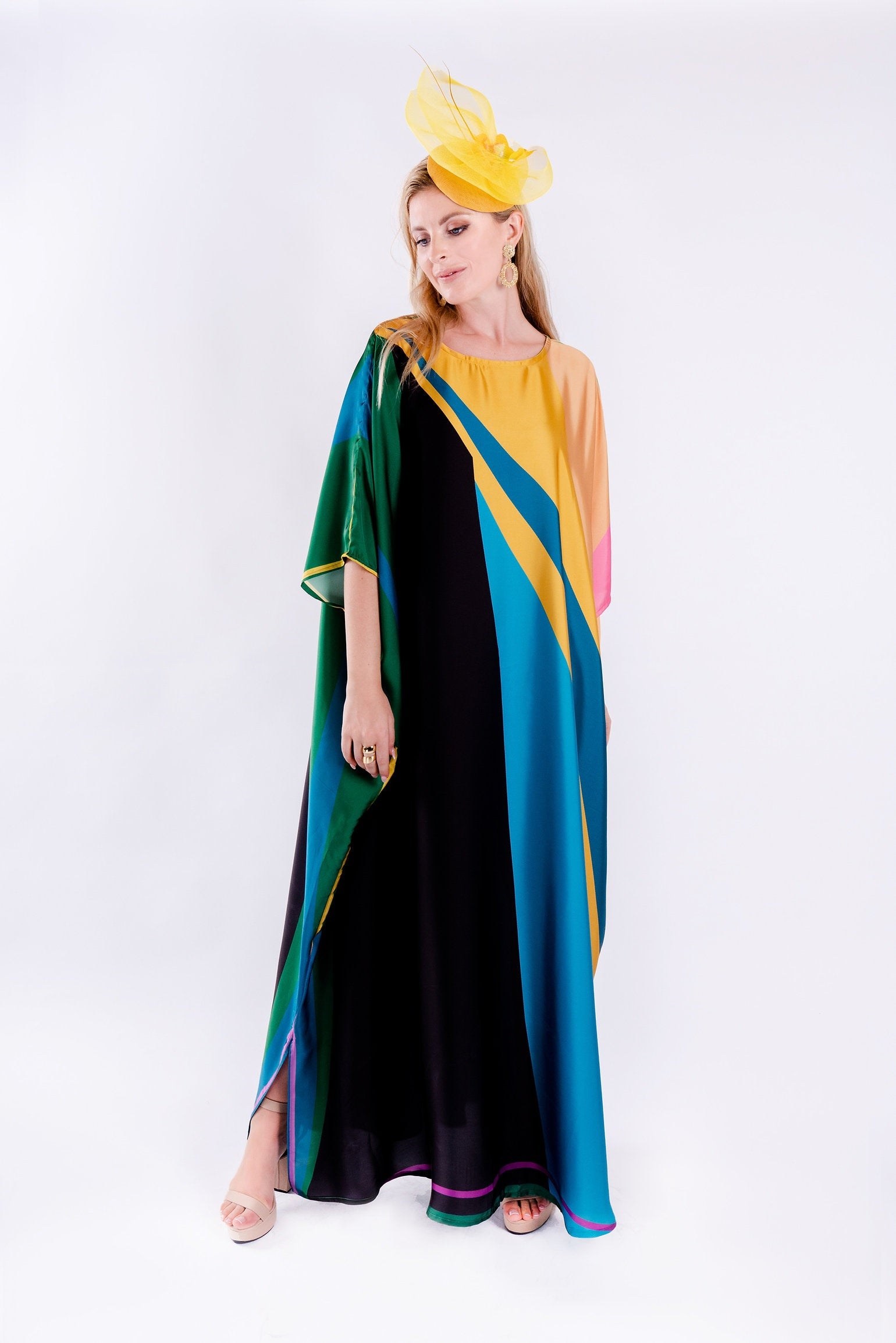 Satin Silk Kaftan, Casual Wear Stylish Women's Caftan