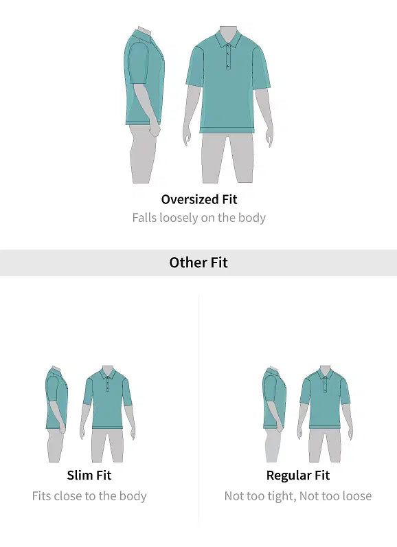 Colourblock Fern Oversized Polos Tshirt