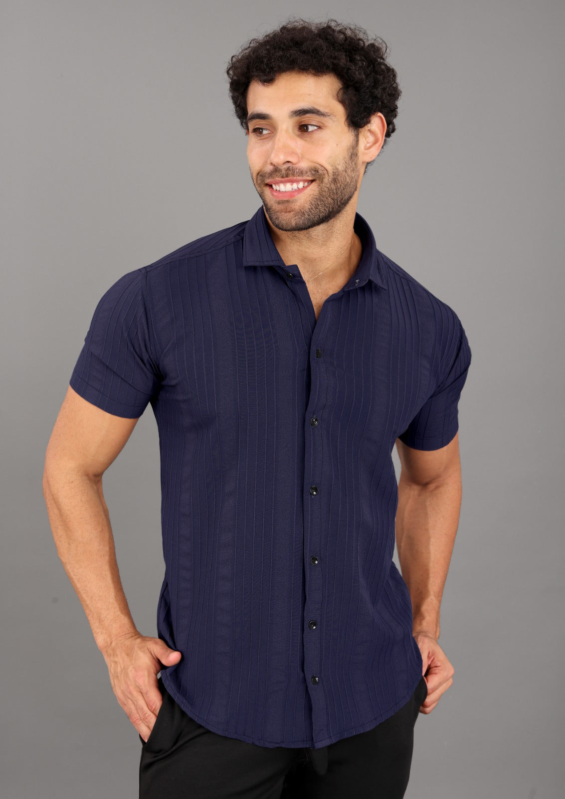 Popcorn Men's Solid Classic Fit Shirt