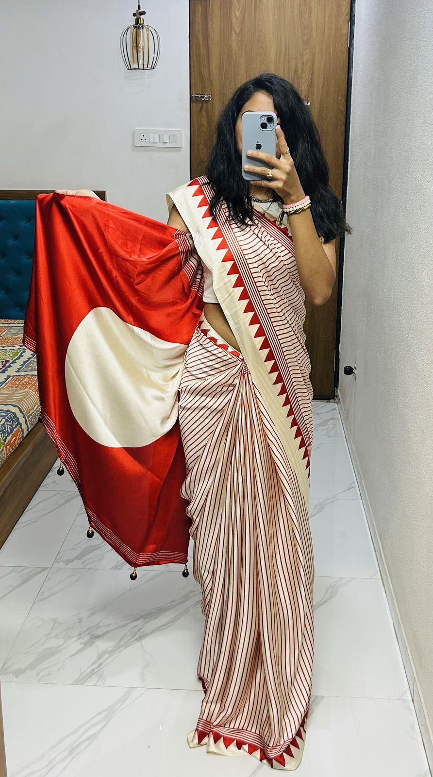 Classic Stylish Lagdi Pure Gajji Soft Silk Saree With Blouse
