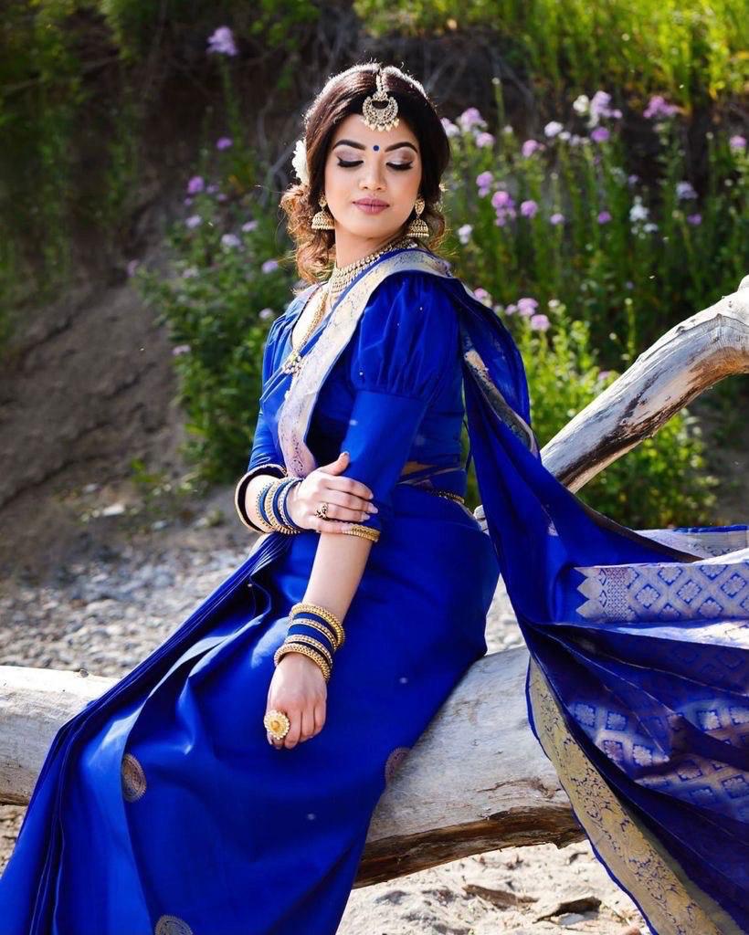Traditional Designer Banarasi Soft Silk Saree With Blouse
