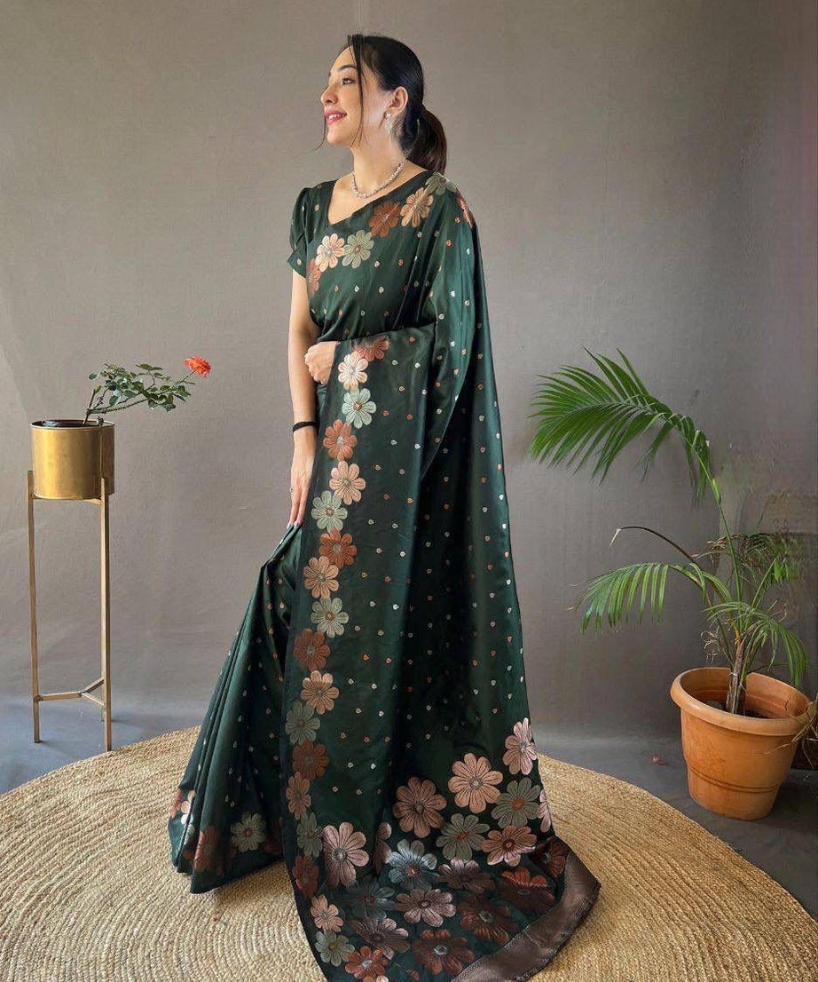 Banarasi Soft Silk Festival Latest Collection Wedding Saree With Blouse