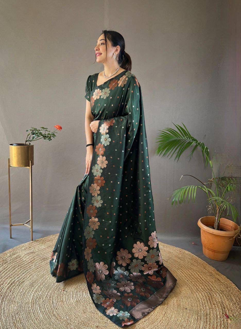 Banarasi Soft Silk Festival Latest Collection Wedding Saree With Blouse