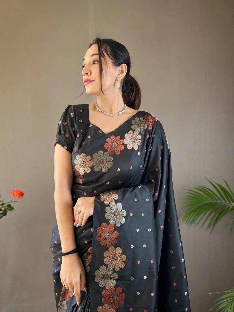 Banarasi Soft Silk Festival Latest Collection Wedding Saree With Blouse