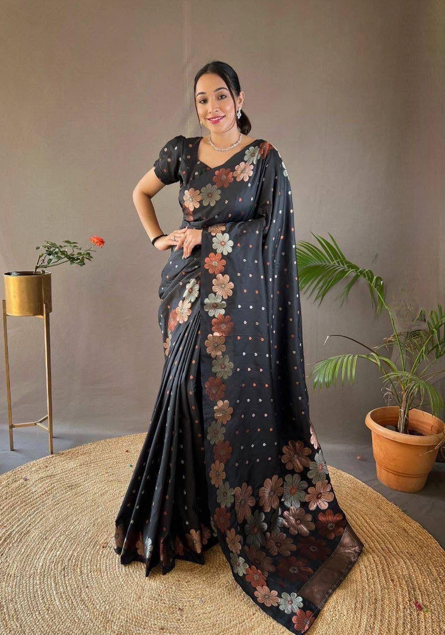 Banarasi Soft Silk Festival Latest Collection Wedding Saree With Blouse