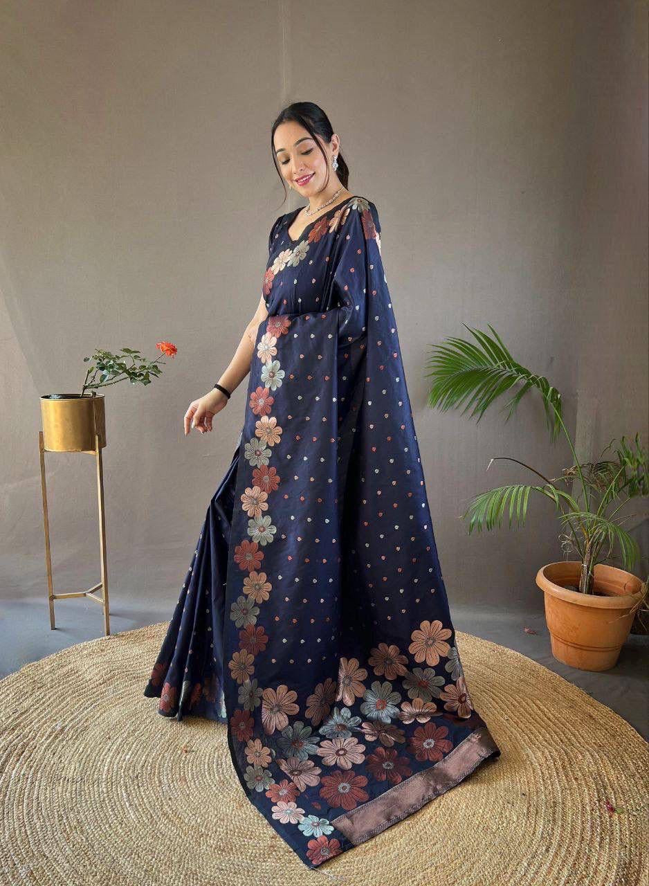 Banarasi Soft Silk Festival Latest Collection Wedding Saree With Blouse