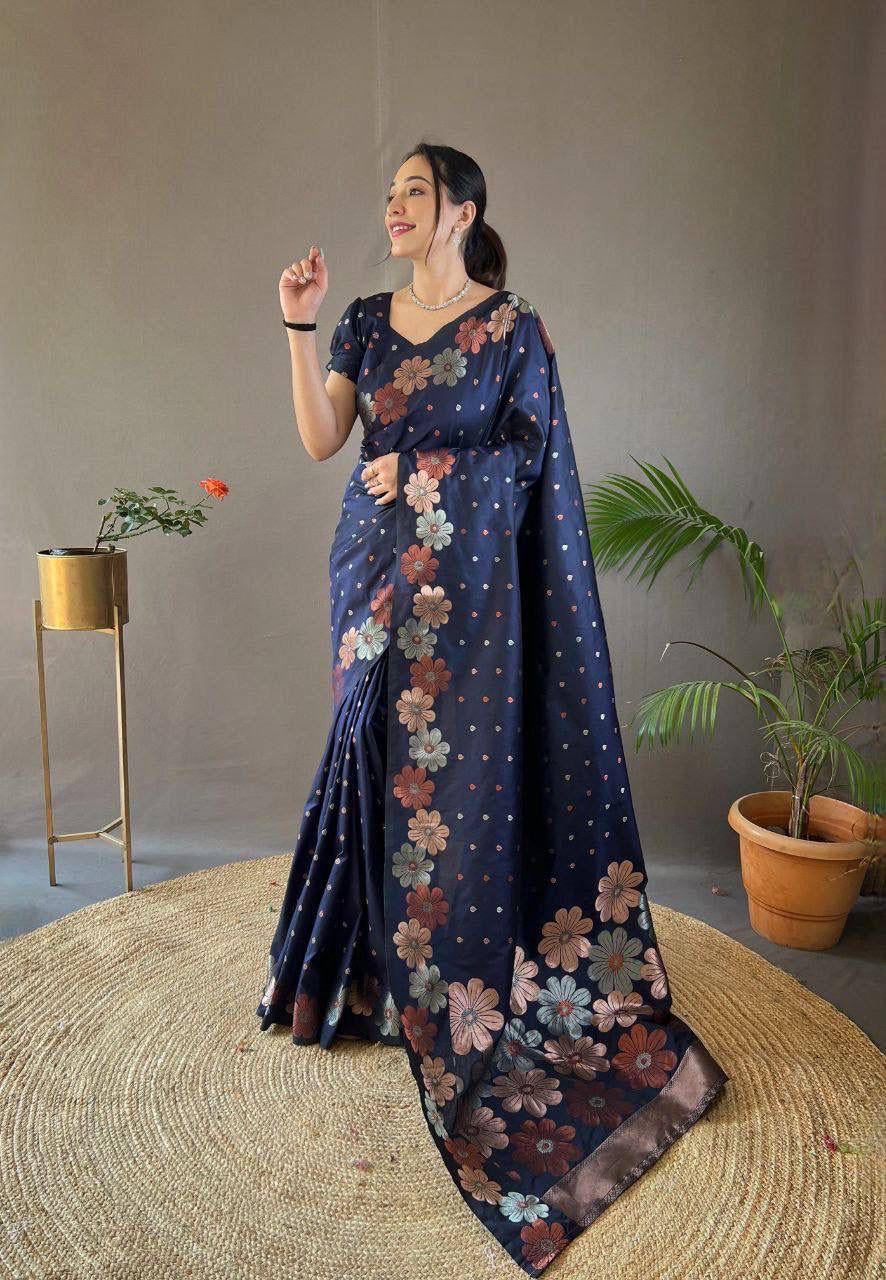 Banarasi Soft Silk Festival Latest Collection Wedding Saree With Blouse