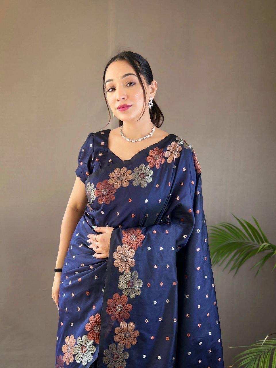 Banarasi Soft Silk Festival Latest Collection Wedding Saree With Blouse