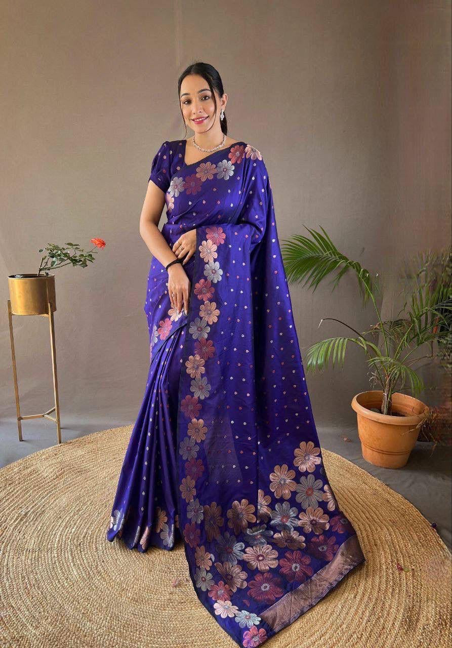 Banarasi Soft Silk Festival Latest Collection Wedding Saree With Blouse