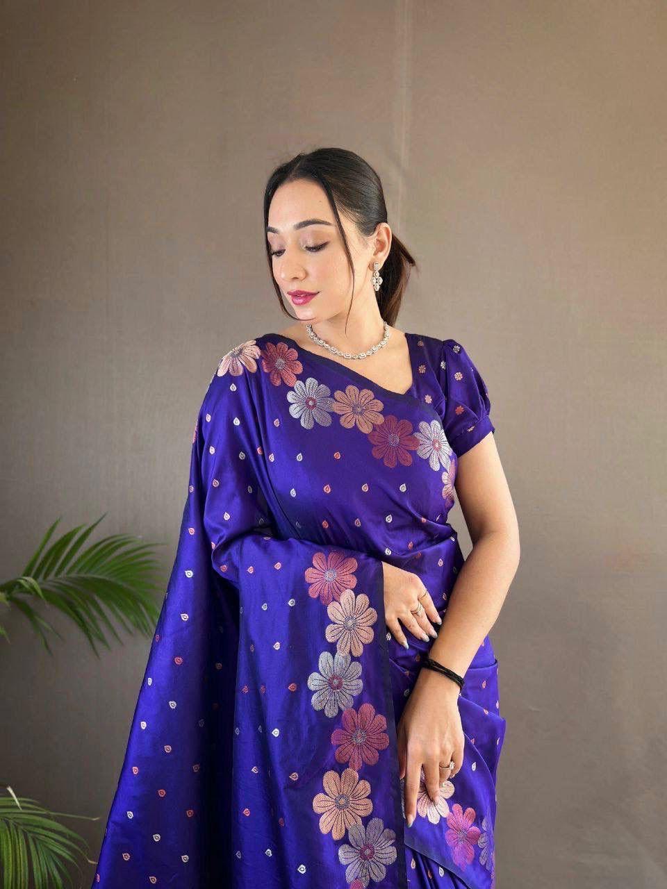 Banarasi Soft Silk Festival Latest Collection Wedding Saree With Blouse