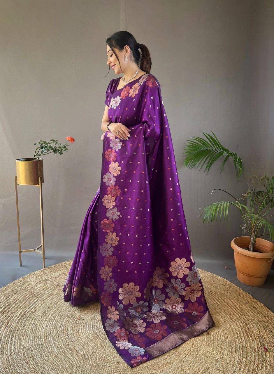 Banarasi Soft Silk Festival Latest Collection Wedding Saree With Blouse