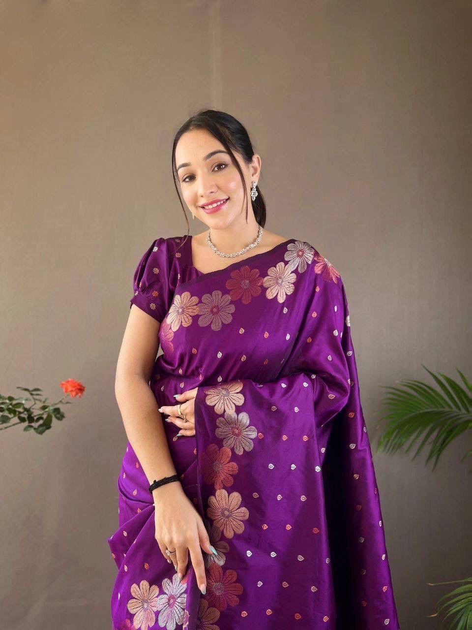 Banarasi Soft Silk Festival Latest Collection Wedding Saree With Blouse