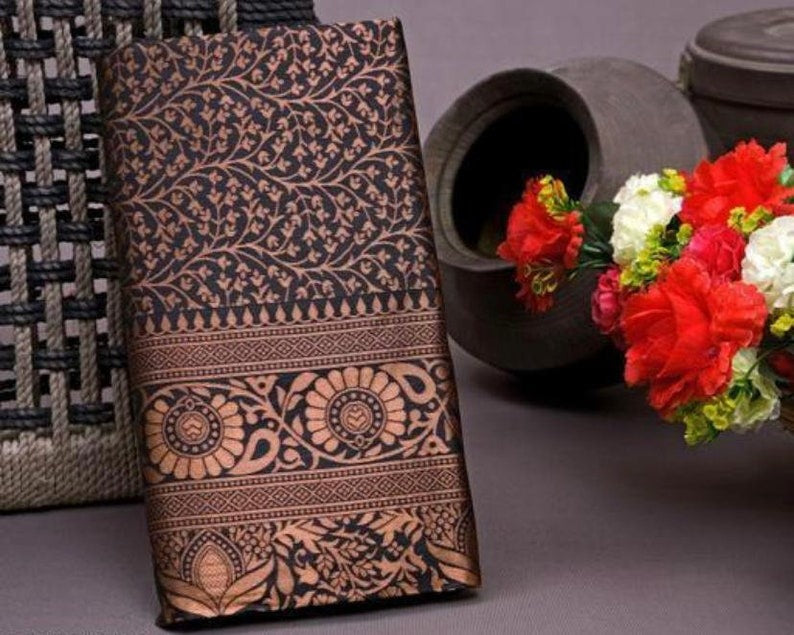 Banarasi Soft Silk Saree Beautifull Traditional Wear Sari With Blouse