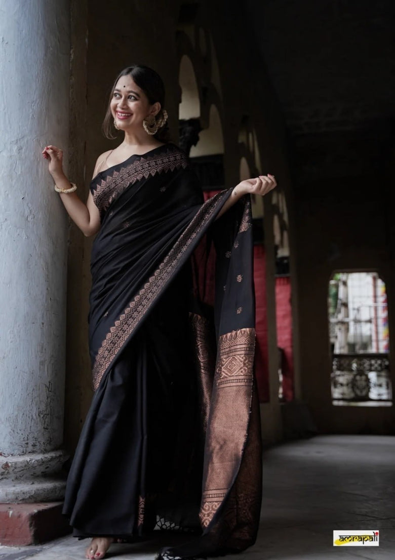 Banarasi Soft Silk Traditional Wear Wedding Sari With Blouse