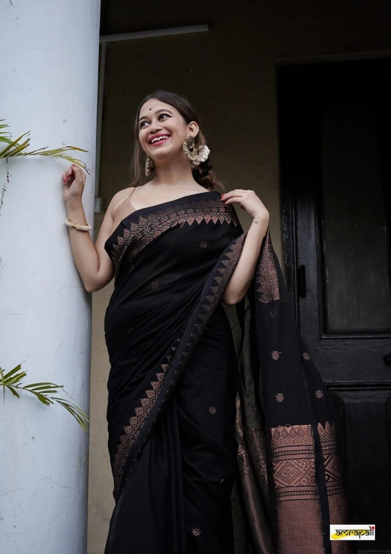 Banarasi Soft Silk Traditional Wear Wedding Sari With Blouse