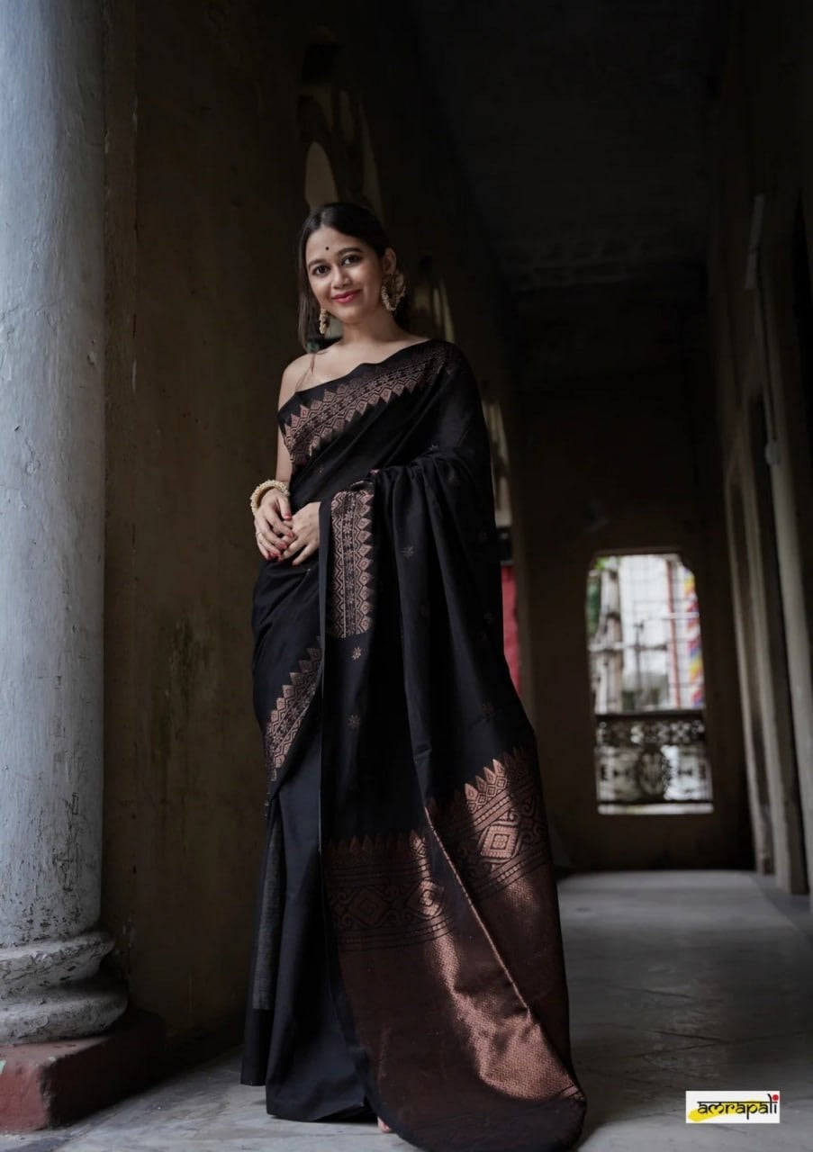 Banarasi Soft Silk Traditional Wear Wedding Sari With Blouse