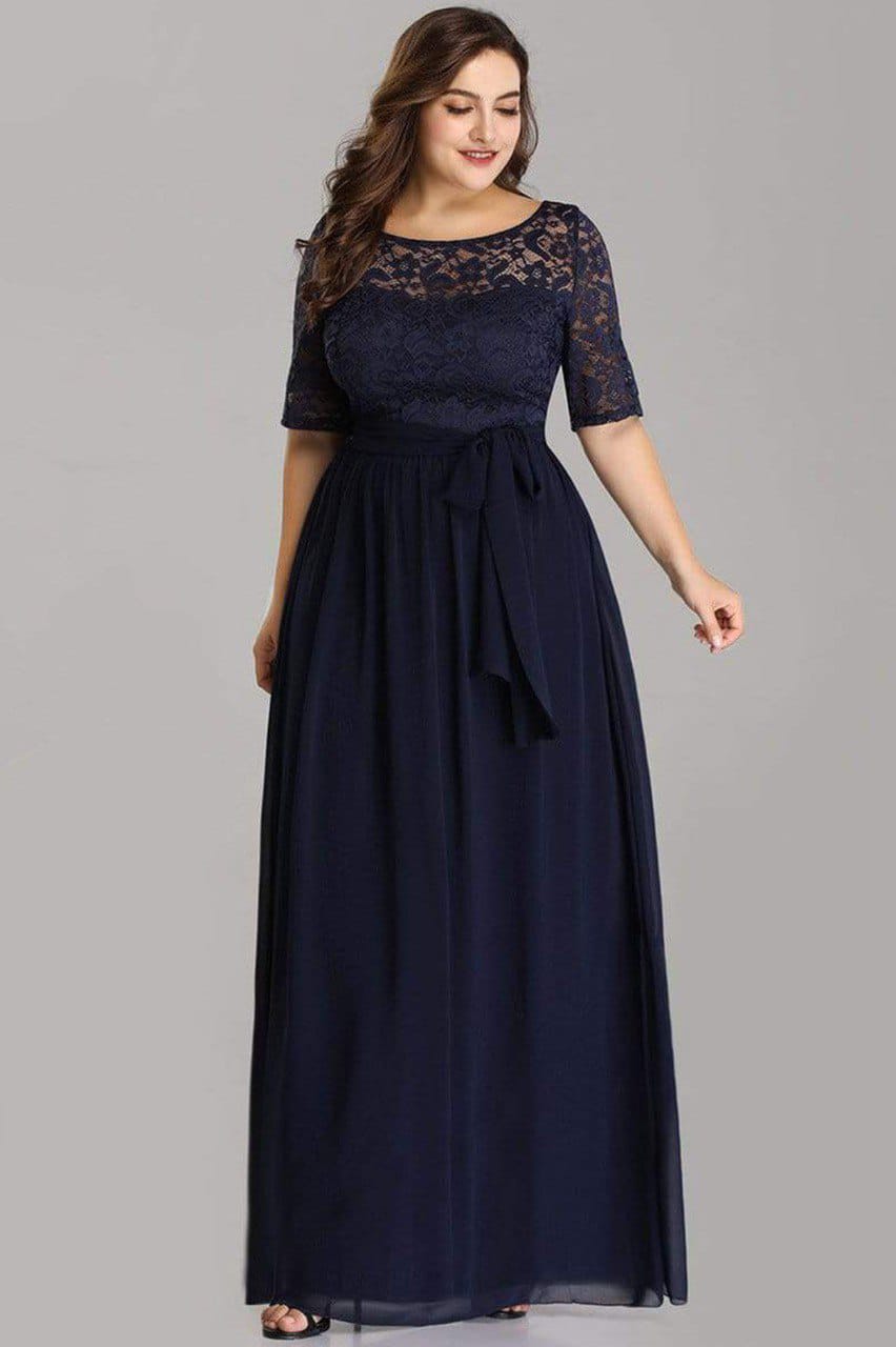 Blue Net Crepe Long Beautiful Party Wear Gown Dress For Women's