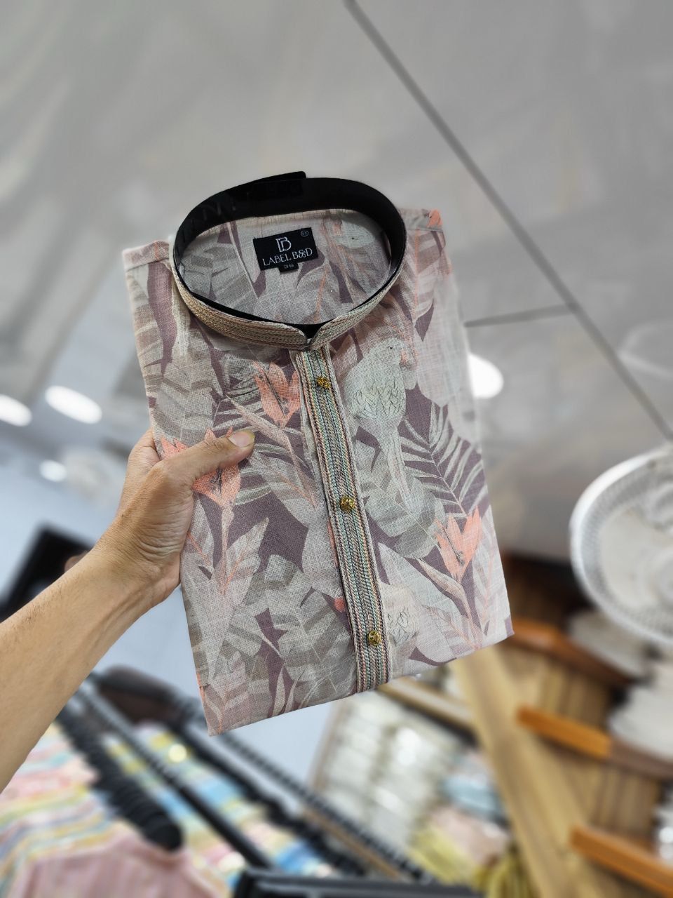 Festival Digital Printed Semi Linen Designer Kurta With Pajama Set