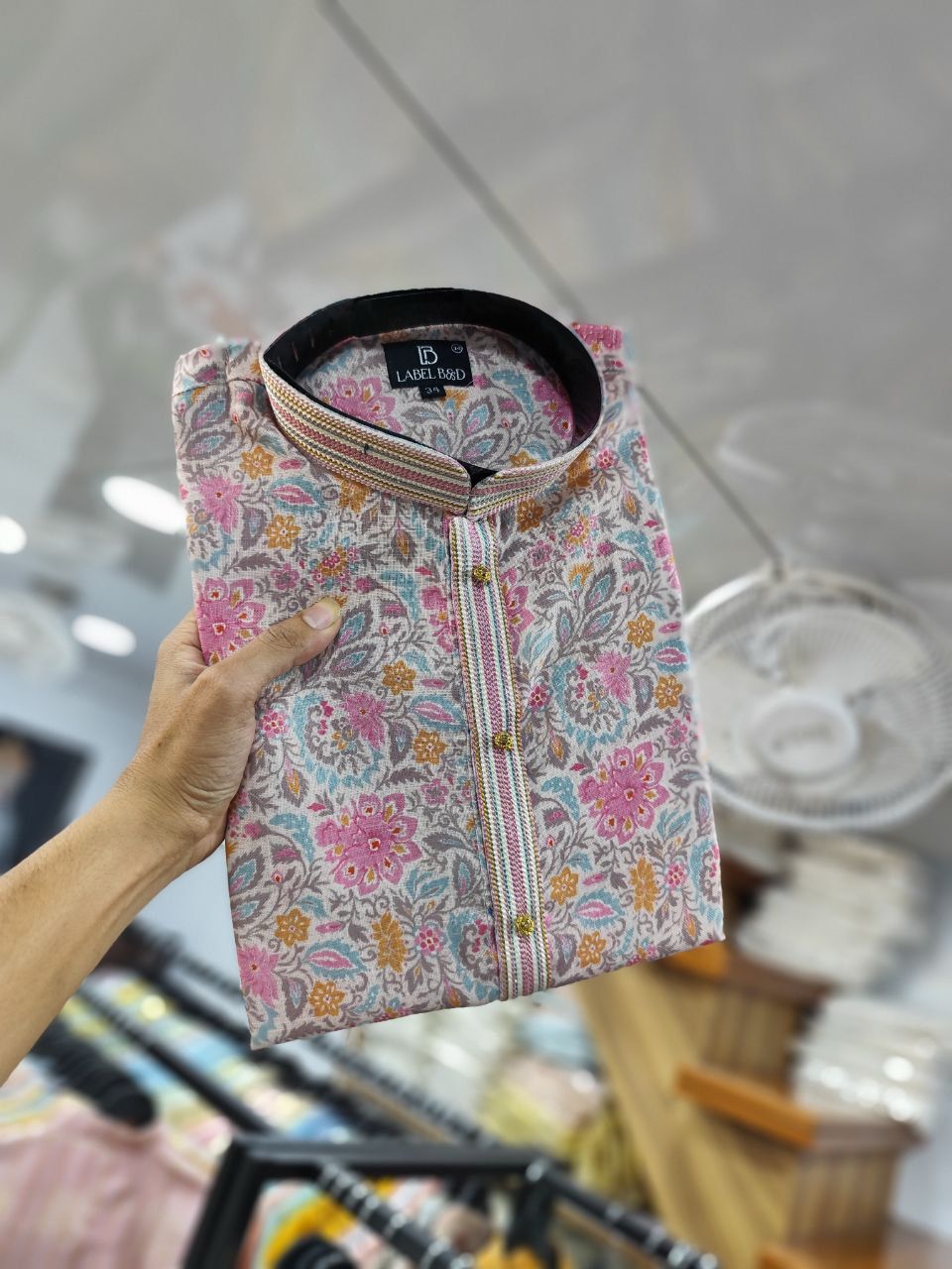 Festival Digital Printed Semi Linen Designer Kurta With Pajama Set