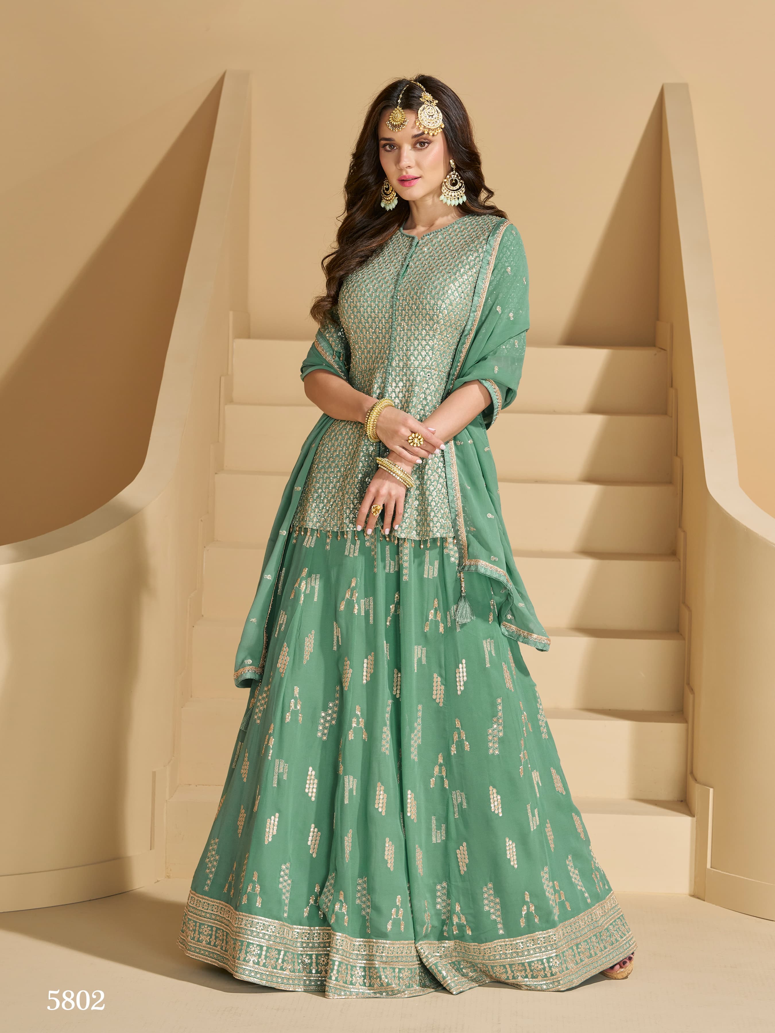 Traditional Real Georgette With Heavy Embroidery Work Salwar Suit