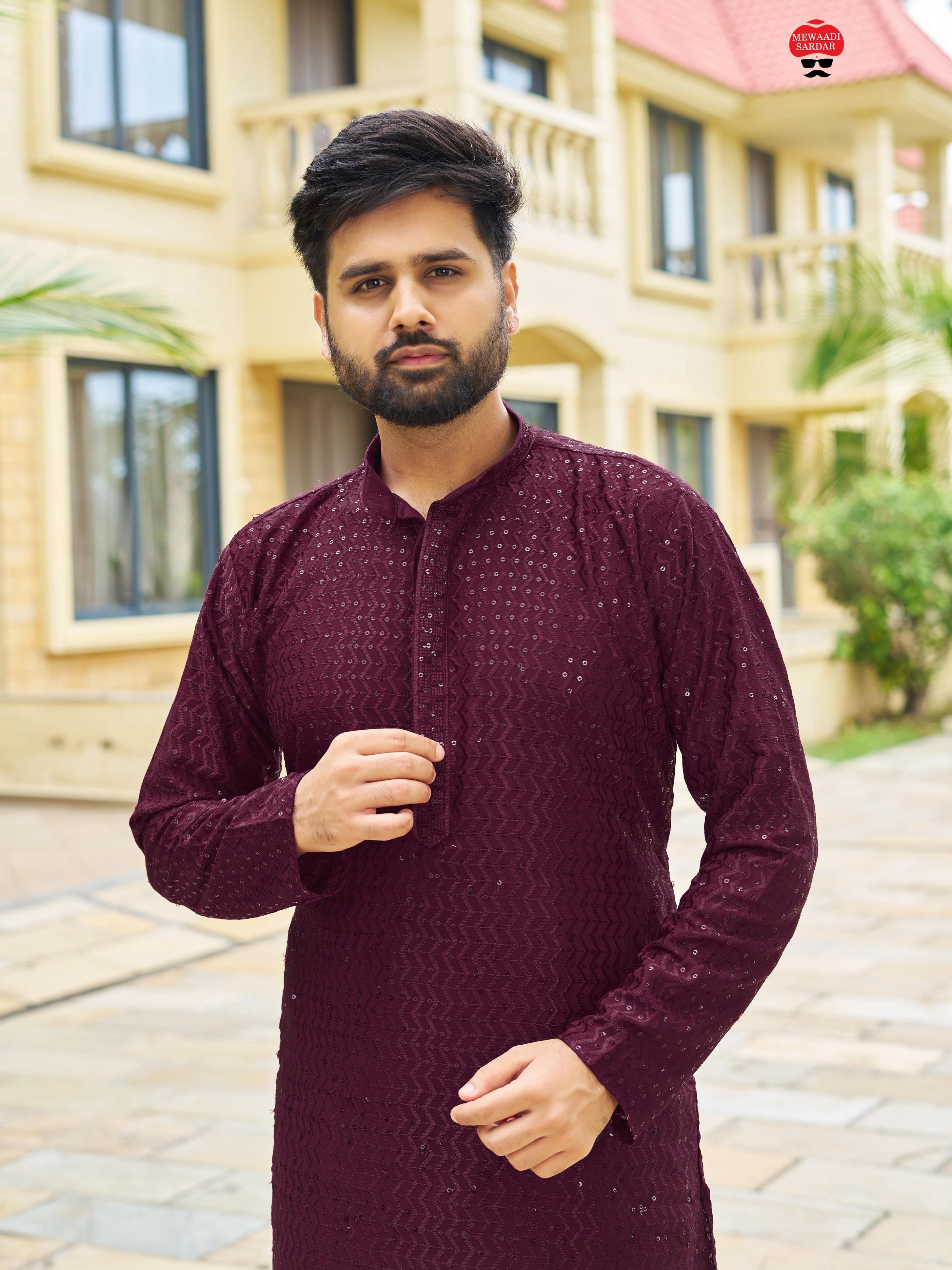 Premium Rayon Traditional Wedding Wear Designer Kurta Pajama Set For Men's