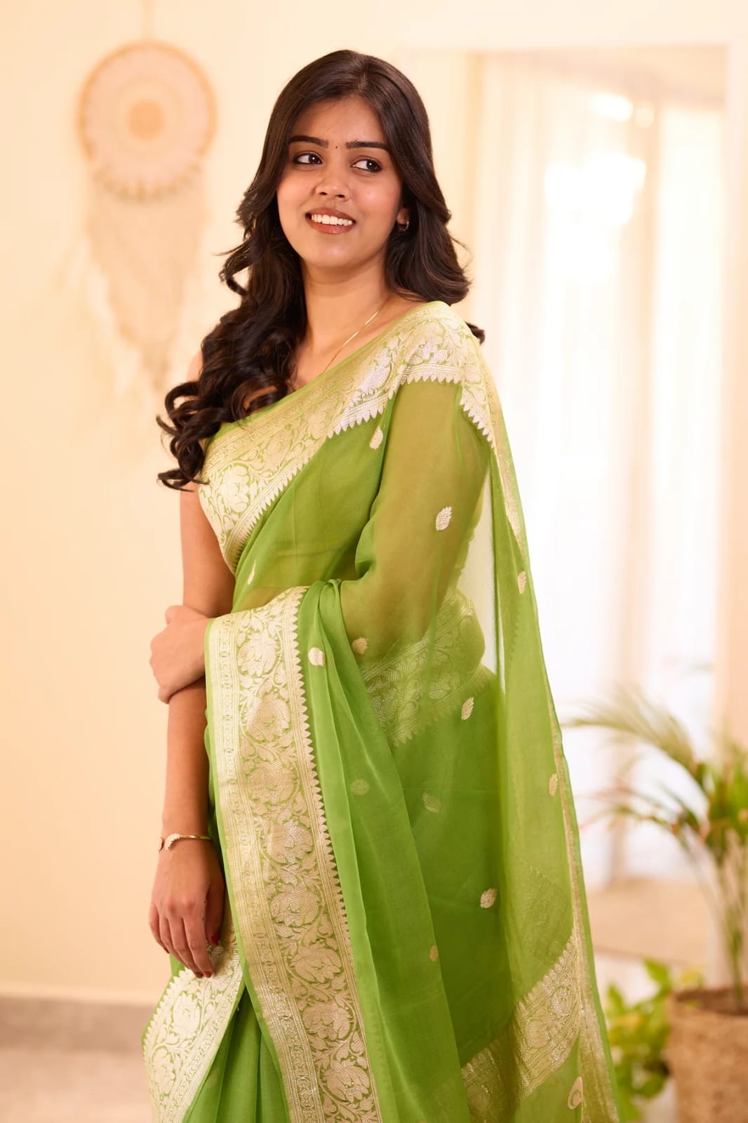 Soft Lilan Slab Attractive Charmfull Beautiful Simple Saree With Blouse
