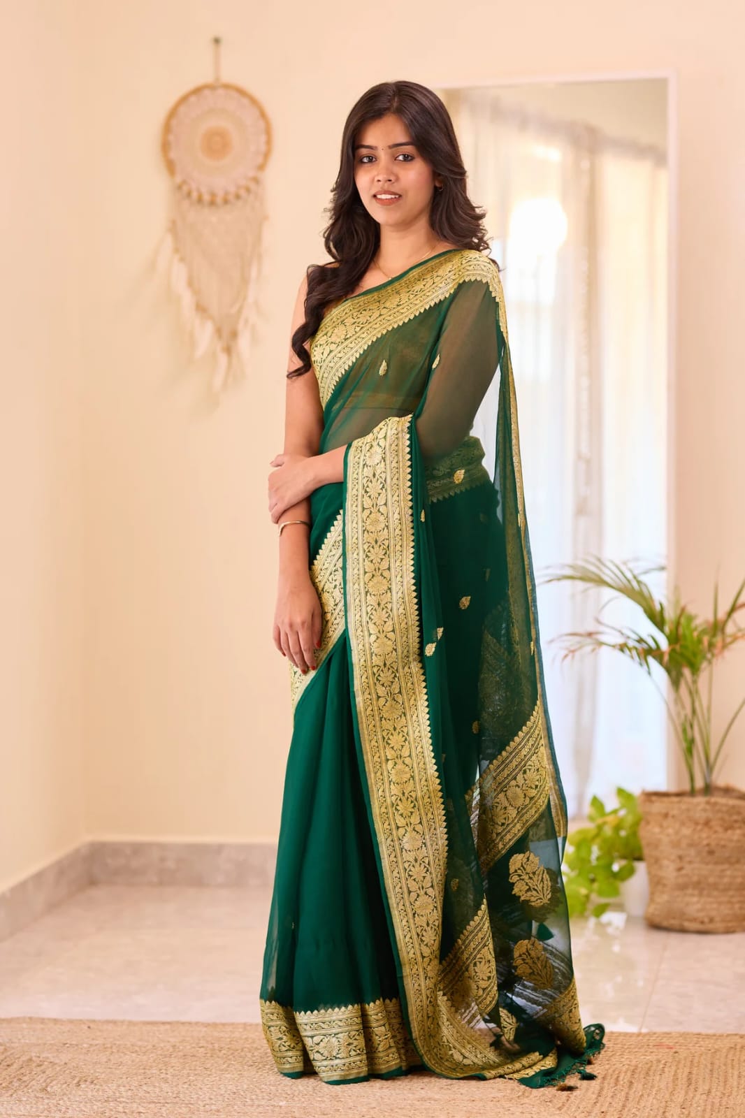 Soft Lilan Slab Attractive Charmfull Beautiful Simple Saree With Blouse