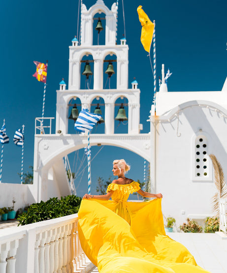 Flying Dress for Photoshoot, Santorini Flying Dress